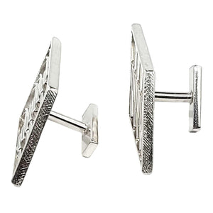 Cufflinks - Chevron in Bright Sterling Silver by Dana C. Fear