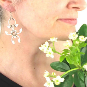 Earrings - Garland (Stainless Steel and Titanium) by Wraptillion