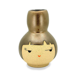 Vase - Side Eye Buddy (Bronze Hair) by Jennifer Fujimoto