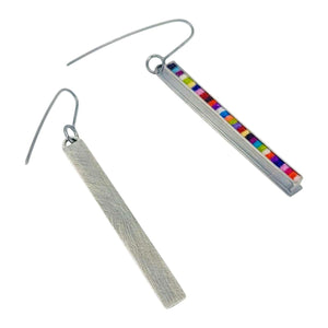 Earrings - Medium Rectangle Drops (Multicolor) by Michele A. Friedman