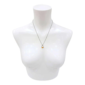 Necklace - Arc Pendant (Carnelian) by Three Flames Silverworks