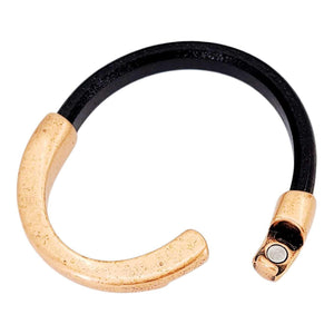 Bracelet - Kona Leather Breakaway (Assorted Metals) by Diana Kauffman Designs