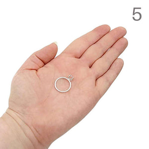 Ring - Size 5,7 - Mini Horizontal Herkimer in Bright Sterling Silver by Storica Studio