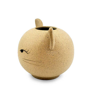Vase - Coy Kitty Cat by Jennifer Fujimoto