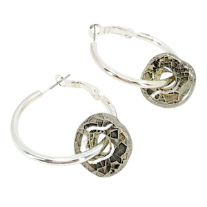 Earrings - Ceramic Ring Hoops (Storm) by Diana Kauffman