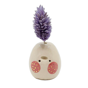 Figurine - Lucky Potato Bud Vase (Single Hole, Rose Cheeks) by The Pottery Parade