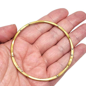 Bracelet – Heat Riveted Bangle in Brass by Una Barrett