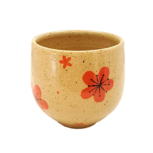Cup - Decorated Teacup (Red Floral) by Jennifer Fujimoto