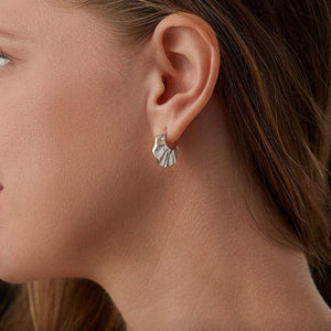 Earrings - Wave Hoops (Sterling Silver) by Corey Egan