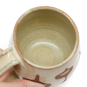 Mug - Mid-Century Modern in Sand and Orange by Fern Street Pottery