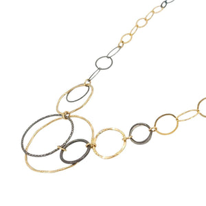 Necklace - Mixed Metal Circles by Calliope Jewelry