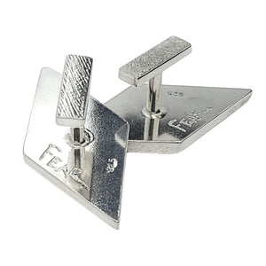 Cufflinks - Chevron in Bright Sterling Silver by Dana C. Fear