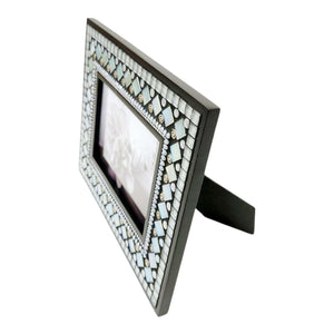 Mosaic Picture Frame - 5x7in (Sea Sparkle) by Zetamari Mosaic Artworks
