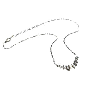 Necklace - Spaced Lilypad Arc (Pearl) by Calliope Jewelry