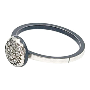 Ring - Size 8 - 8mm Pave Diamond Notched Band (Sterling Silver, Diamond) by 314 Studio