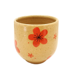 Cup - Decorated Teacup (Red Floral) by Jennifer Fujimoto