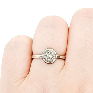 Ring - Size 8 - 8mm Pave Diamond Notched Band (Sterling Silver, Diamond) by 314 Studio