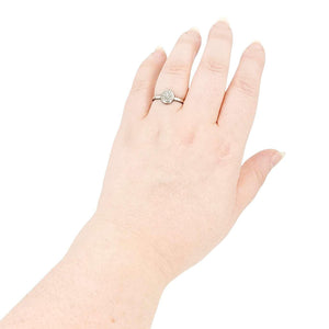 Ring - Size 8 - 8mm Pave Diamond Notched Band (Sterling Silver, Diamond) by 314 Studio