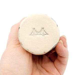 Vase - 4in Floral Cylinder with 22k Gold Solid Background (A) by Hsieh Clay SF