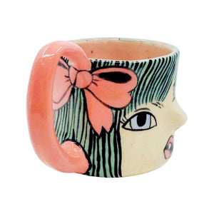 Mug - Fight Me Stoneware Cup by Erika Rier