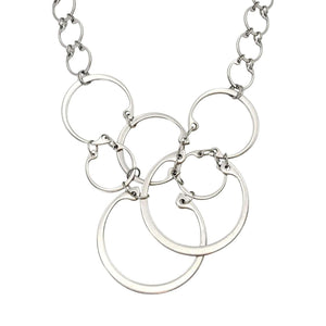 Necklace - Clustered Circles (Stainless Steel and Titanium) by Wraptillion