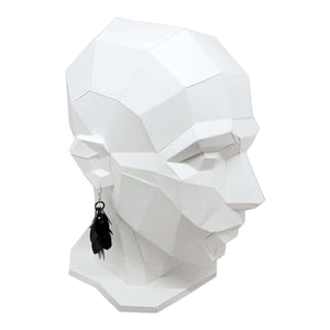 Earrings - Long Leafy Cascade (Black) by Rebeca Mojica