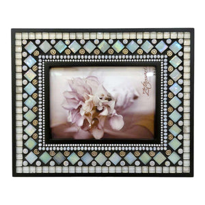 Mosaic Picture Frame - 5x7in (Sea Sparkle) by Zetamari Mosaic Artworks