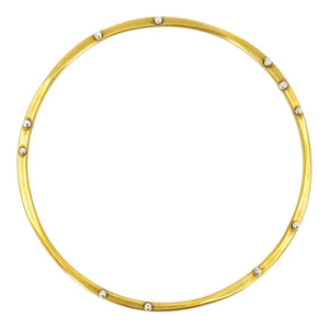 Bracelet - Heat Riveted Bangle in Brass by Una Barrett