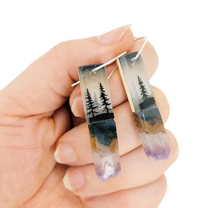 Earrings - Crystal Forest Drops by Fernworks