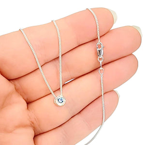 Necklace - Small Aurora (Blue Sapphire, Sterling Silver) by Corey Egan