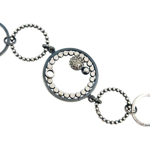 Bracelet - Multi-Circle with Pave Round OOAK (Sterling Silver, Diamond) by 314 Studio
