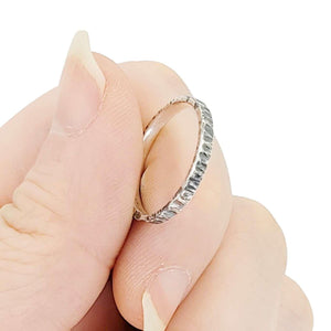 Ring - Sizes 7, 8 - Wood Grain Texture (Sterling Silver) by Taviametal