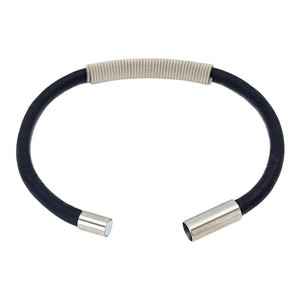 Bracelet - L - Wound Up Leather (Black) by High Strung Studios