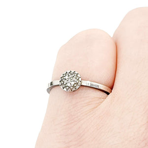 Ring - Size 7.5 - 6mm Pave Diamond Notched Band (Sterling Silver, Diamond) by 314 Studio