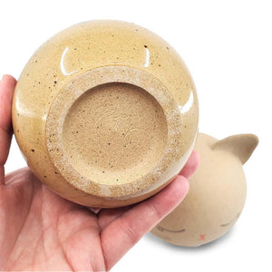 Kokeshi Jar - Small - Peaceful Kitty Cat (Colorful Scales) by Jennifer Fujimoto