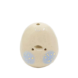 Figurine - Lucky Potato Bud Vase (Single Hole, Sky Blue Cheeks) by The Pottery Parade