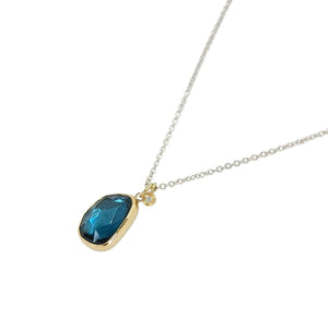 Necklace - Theia (London Blue Topaz, 14k Gold, Sterling Silver) by Corey Egan