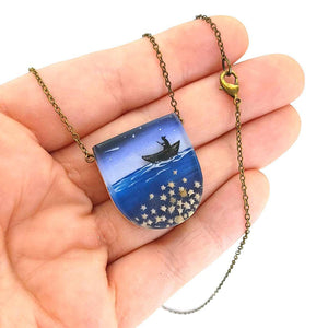 Necklace - Star Sand Boat (Gunmetal) by Fernworks