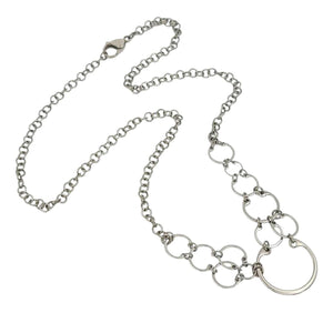 Necklace - Circling Bib (Small) (Stainless Steel and Titanium) by Wraptillion