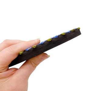 Mosaic Mirror - 7in Round (Iris Yellow) by Zetamari Mosaic Artworks