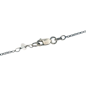 Necklace - Arc Pendant (Aquamarine) by Three Flames Silverworks