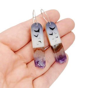 Earrings - Crystal Flock Drops by Fernworks