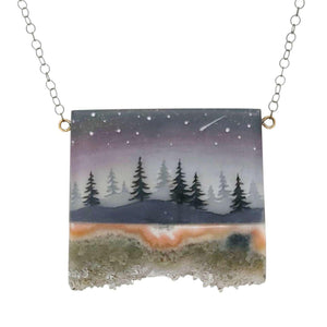 Necklace - Deep Woods Crystal by Fernworks