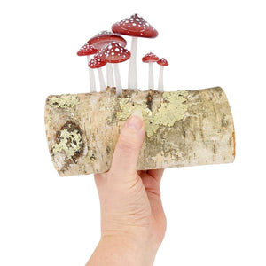 zLamp - Birch Log (Red Mushrooms) by Sage Studios