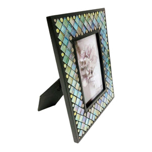 Mosaic Picture Frame - 5x7in (Ocean Lace) by Zetamari Mosaic Artworks