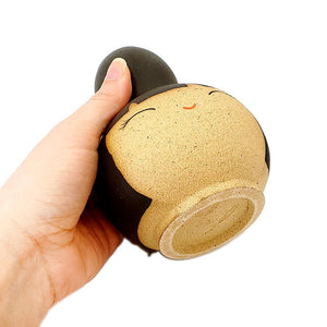 Vase - Cheerful Buddy (Black Hair) by Jennifer Fujimoto