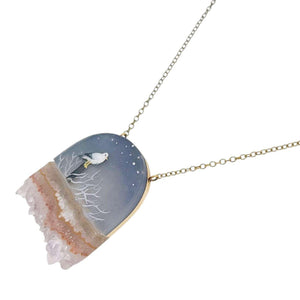 Necklace - Salt Crystal Seagull (A or B) by Fernworks