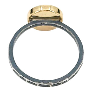 Ring - Size 5, 8 - 10mm Pave Diamond Hammered Band (14k Gold, Sterling Silver, Diamond) by 314 Studio