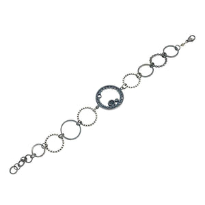 Bracelet - Multi-Circle with Pave Round OOAK (Sterling Silver, Diamond) by 314 Studio