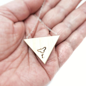 Necklace - Triangle Sky Painted by Fernworks